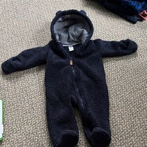 Carter's Black Fleece Kids Footie